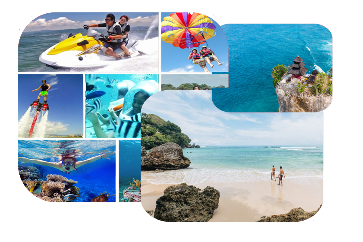 Water Sport – Beaches – Uluwatu Temple – Beach Dinner