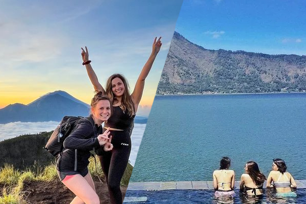 Adventure Bali Sunrise Trekking at Mount Batur and Hot Spring Water Refreshing with Lunch